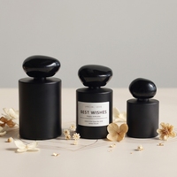 Botol Parfum Silinder Pria Mewah dengan Permukaan Berhias Hot Stamping - Wadah Parfum Kaca Hitam Elegan 30ml/50ml/100ml