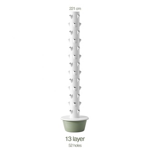 Oferta Especial en Norteamérica: Sistema de Cultivo Hidropónico Vertical de 13 Niveles y 52 Macetas con Bomba para Hierbas - Product Image 1