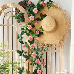 Decorazione Murale con Rose Rampicanti, <span class=keywords><strong>Fiori</strong></span> per Tubi dell'Aria Condizionata, Cascata di <span class=keywords><strong>Fiori</strong></span> per Abbellimento Pareti - Product Image 1