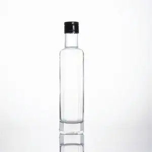 250ml 투명 라운드 올리브 동백 콜자 아마씨 참깨 베네 호두 식용 기름 유리 병