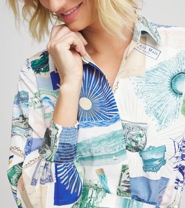 Robe chemise midi décontractée à imprimé pois avec ceinture, taille empire, durable - Product Image 4