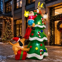 Décorations de Noël en gros d'usine : Modèles gonflables extérieurs Père Noël et sapin de Noël, décorations de jardin gonflables