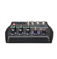 Mezclador de Audio Digital de 4 Canales con Efectos, Consola de Mezclas de Formato Pequeño con Preamplificadores de Micrófono para DJ, Transmisión en Vivo, Karaoke, Grabación