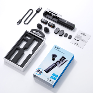 Micrófono de Solapa Inalámbrico Universal 2.4G QY99, Paquete con Adaptador de Interfaz Multidispositivo Integrado, Transmisión Multiplataforma <span class=keywords><strong>Fusion</strong></span> - Product Image 5