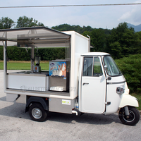 ALLBETTER-Station de bar mobile, chariot à hot-dog pour cocktails, design de restauration, tricycle électrique Piaggio Ape, camion de restauration à vendre