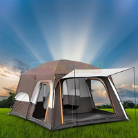 Tiendas de Campaña para 8, 10 o 12 Personas a Precio Competitivo, Carpa Familiar de Lona Impermeable para Viajes al Aire Libre con Cama