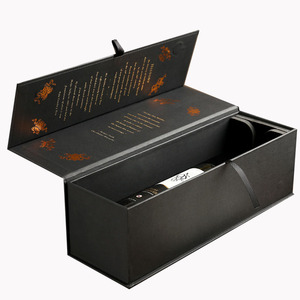 Custom Luxury Magnetic Wine Glass Champagne Liquor Whisky <b>Bottle</b> Paper Cardboard Packaging Gift <b>Boxes</b> for <b>Bottles</b> of Wine Gift - Product Image 1