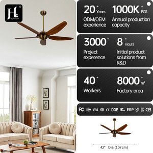 Ventilateur de plafond électrique rétro Orient de 52 pouces avec moteur CC, télécommande LED pour hôtels, pales en métal classiques, ventilateur décoratif - Product Image 5