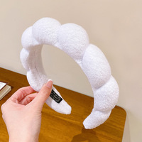 NOUVEAU Bandeau Éponge Doux et Moelleux Tendance pour Spa, Lavage du Visage et Maquillage