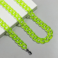 2025 à la mode Transparent Fluorescent lunettes sangles lanière lunettes accessoires néon coloré acrylique lunettes de soleil chaîne pour les femmes