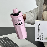 Vente flash - Gourdes isothermes en acier inoxydable de 550 ml, tasses isothermes, bouteilles d'eau réutilisables pour étudiants et adultes