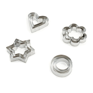 Stainless Steel Cookie Cutter Set 12 Pieces Heart Star Flower Round Baking Utensils for DIY Cake Decorating - Product Image 3
