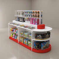 2026 Modulares Einzelhandels-Inselregalsystem Supermarktregale Abgerundete Endkappen Sicherheits-Vitrine Hochbelastbares Metall Doppelseitig