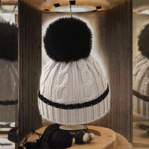 Bonnet tricoté unisexe pour enfants, 100 % laine, avec motif en relief, casquette personnalisée réglable, pour l'extérieur et les loisirs - Product Image 2