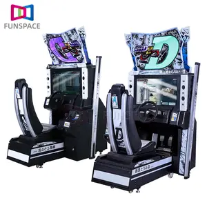 Funspace özel ticari kapalı jetonlu yetişkin çocuk Arcade araba simülatörü yarış oyun makinesi ekipmanları