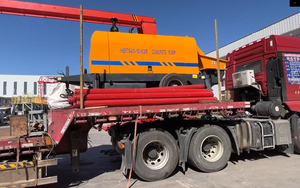 Pompa per Calcestruzzo Statica SMCP40-10-82R 40m3/h con Motore Diesel, Montata su Rimorchio, con Telecomando e Tubazioni - Product Image 3