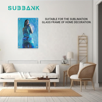 Sous-banque personnalisable impression par transfert de chaleur perforé Anti-explosion cadre Photo verre trempé verre vierge pour Sublimation