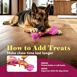 Jouets à mâcher <span class=keywords><strong>pour</strong></span> chiens en caoutchouc de qualité alimentaire écologiques, en forme d'os de crocodile, indestructibles, résistants aux déchirures, aromatisés au bœuf, 18 cm/8 cm, personnalisables - Product Image 2