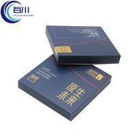 Caja de Regalo de Papel Plegable Portátil con Logotipo en Lámina Dorada, Impresión Premium CMYK, para Productos de Té