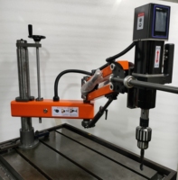 Machine à tarauder électrique de haute précision à bras flexible 2-en-1 (perçage et taraudage) M3-M12 M3-M20, équipée de mandrins