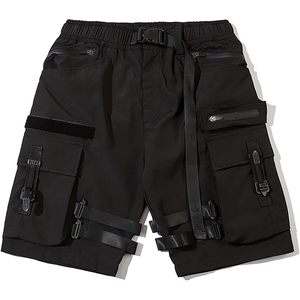 FOXA Men's Techwear Cargo Shorts Mid Waist 100% Polyester Quick Dry Canvas With Pockets Streetwear Style - Product Image 4