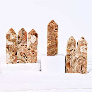 Torre de Cristal Natural en Oferta, Punta de Calcita Ámbar Tallada de Feng Shui para Decoración del Hogar - Product Image 3