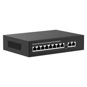 สวิตช์ POE 8 พอร์ต 100Mbps +2 พอร์ตอัปลิงค์ 1000Mbps กำลังไฟ 120W พร้อมพาวเวอร์ซัพพลายในตัว วัสดุพลาสติก รองรับ VLAN ระยะ 100 ม./250 ม. แบบไร้สาย - Product Image 3