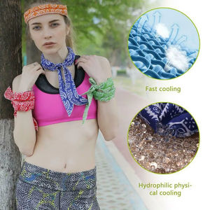 Pañuelo refrescante de verano para el cuello, bandana refrescante, diadema deportiva para exteriores, toalla, muñequera, pañuelo de protección solar - Product Image 1