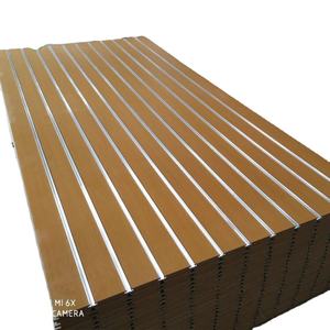 Construction <span class=keywords><strong>Noyer</strong></span> Extira Bent Slat Wall Mount Mdf Fiberboard Raw Board 9mm pour Store Display - Product Image 5