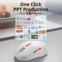 Mouse nirkabel ergonomis, aksesori komputer cerdas mengetik suara dapat diisi ulang daya AI untuk Laptop