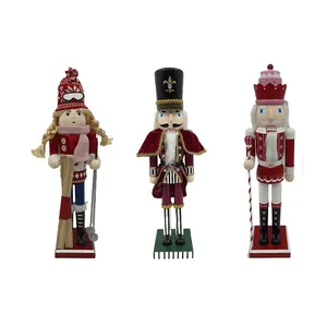 伝統的な30cm木製工芸品家の装飾学生ギフトお祝いのクリスマスの棚とテーブルの装飾のためのくるみ割り人形の兵士