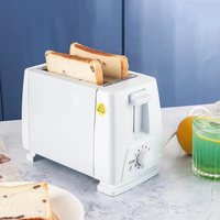 Machine à griller le pain Mini 2 tranches Rétro en acier inoxydable Appareil de restauration Sandwich Burger Bun Grille-pain électrique intelligent