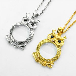 Vente chaude 6x <span class=keywords><strong>femme</strong></span> cadeau <span class=keywords><strong>loupe</strong></span> avec chaîne, collier pendentif <span class=keywords><strong>loupe</strong></span> de lecture - Product Image 6