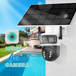Icsee 6MP 4G fotocamera PTZ a energia solare per visione notturna Display a tre schermi a basso consumo di archiviazione di dati Cloud con movimento umano - Product Image 2