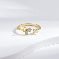 Bague en laiton plaqué or 18 carats, motif animal, fleur, coquillage, pour femme, usage quotidien, mignonne, ajustable, ouverte, bijoux fantaisie pas chers, bague en cuivre