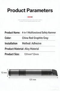 Martello di Sicurezza per Rompere Finestrini <span class=keywords><strong>Auto</strong></span>, Strumento Multifunzionale di Emergenza per Veicoli, Rompivetro Istantaneo per Sopravvivenza in <span class=keywords><strong>Auto</strong></span> - Product Image 2