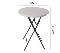 Table de Cocktail en Gros 31,5 Pouces Blanche Meilleure Vente Table de Bar Pliante Portable en Plastique HDPE pour Mariage en Plein Air