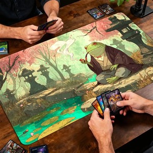 <span class=keywords><strong>Tapis</strong></span> de <span class=keywords><strong>jeu</strong></span> TCG Cherry Blossoms and Frog <span class=keywords><strong>Magic</strong></span>, base antidérapante 35x60cm, <span class=keywords><strong>tapis</strong></span> de <span class=keywords><strong>jeu</strong></span> de société pour TCG - Product Image 2