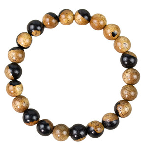 Yin Yang Wood Beads <b>Bracelet</b> 108 Beads Unisex Religious Ceremony Ethnic Style Jewelry - Product Image 4