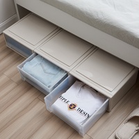 Boîte de rangement étanche pour la maison conteneur poubelle coffre pour enfants jouets porte-serviettes type tiroir bébé casier combinaison armoire