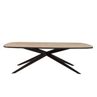 Vente en gros de table à manger en chêne nordique au design moderne Meubles de style nordique en MDF pour chambre à coucher en pin recyclé Salon de restaurant