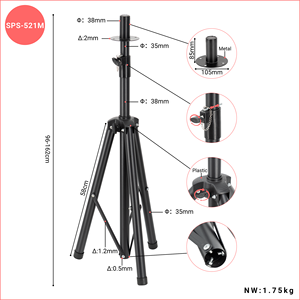 Giá sỉ SPS-521M Giá đỡ âm thanh chuyên nghiệp, chịu lực cao, giá đỡ loa dạng cần quay, giá đỡ loa dạng giàn - Product Image 2