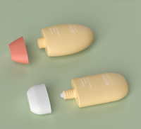 Tube d'emballage cosmétique en PP vert givré 50g avec bouchon à vis pour crème solaire, crème BB, soins de la peau (impression sérigraphique 40mm de diamètre)