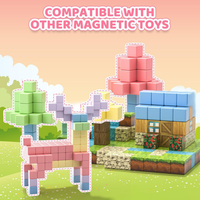 Ensemble de cubes de construction magnétiques de couleur unie, jouets sensoriels Montessori STEM pour enfants et tout-petits, apprentissage créatif et éducatif