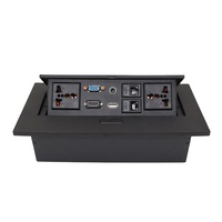 Prise de courant universelle multimédia électrique, prise de bureau escamotable, prise RJ45
