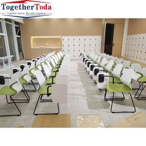 Silla de Oficina Ergonómica de Plástico PP con Tablero de Escritura, Silla de Conferencia Resistente de Plástico PP con Tableta - Product Image 2