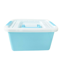 Boîte de rangement en plastique durable de qualité alimentaire PP moulé par injection de 1,6 kg, poignée pratique, coins arrondis, couvercle en aluminium épaissi