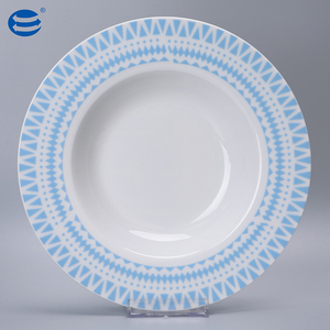 Hot Bán 20Pcs Bắc Âu Bầu Trời Màu Xanh Sứ Đặt Bữa Ăn Tối Hiện Đại Rhomboid Dòng Gốm Đồ Ăn Đặt Cho Nhà Hàng - Product Image 3