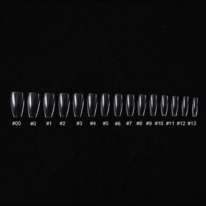 Hanyi Premium 600 pièces 15 tailles Extensions d'ongles en forme de cercueil, couverture complète, extensions moyennes, gel souple à faire tremper, pointes d'ongles, marque privée - Product Image 6