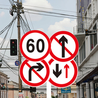Panneau de signalisation de trafic personnalisé haute visibilité rappel de route de guidage de limite de vitesse réfléchissant avec contenu personnalisé